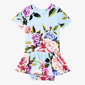 Posh Peanut Country Rose Twirl Skirt Bodysuit